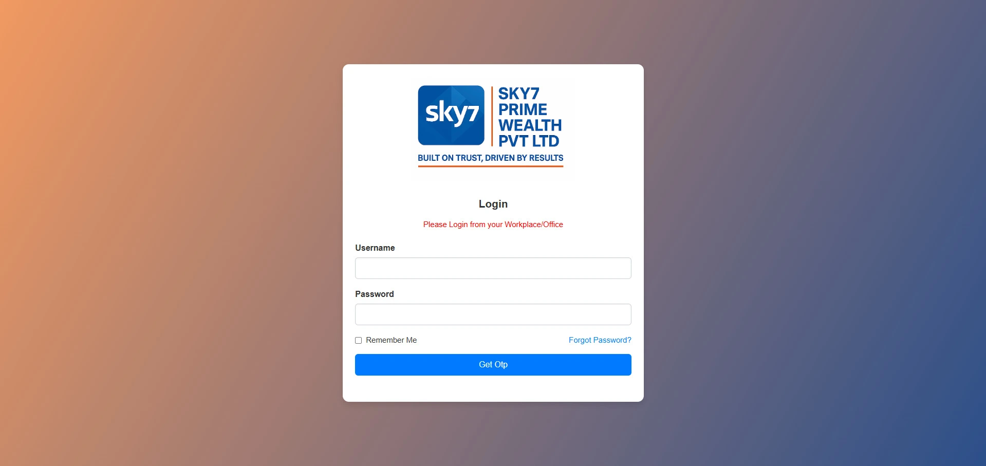 Network Login Restriction View